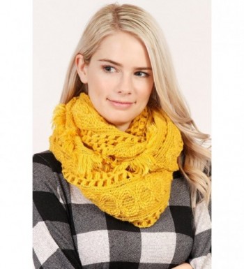 MYS Collection Winter Infinity Mustard in Cold Weather Scarves & Wraps