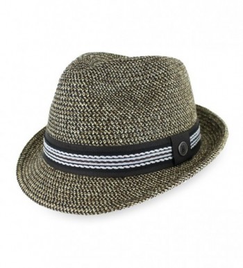 Hats in the Belfry Belfry Luz Men's Packable Paper Braid Fedora In Multi-Colored Natural - CY11YJFBBJX