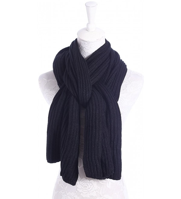 Soft Winter Scarves Warm Knit Scarves For Outdoor Knitted Womens Scarves Black Ci188ltcm8t 