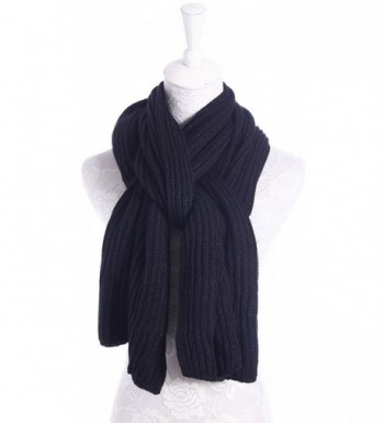 Black Outdoor Knitted Winter Scarves