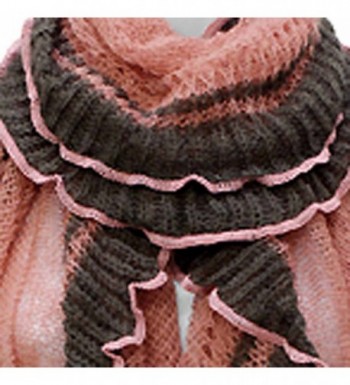 Mauve Pink Crochet Ruffle Scarf
