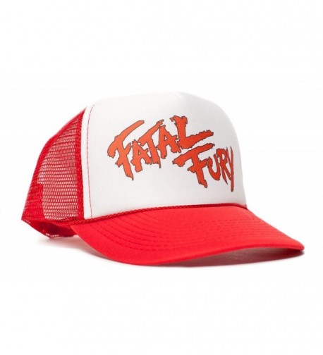 Fatal Fury Unisex-Adult Trucker Hat -One-Size Curved Bill Red/White - C111T58VNEH