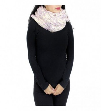 Chunky Knitted Infinity Blended Pastel in Fashion Scarves