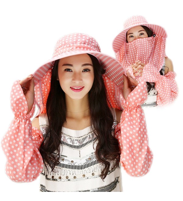 BTW.JP] Women's Sun Hat with Face and Arm Cover Set Gardening