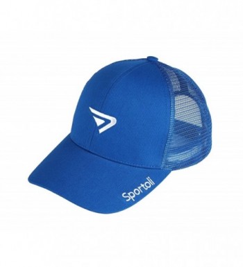 Sportoli Adult and Kids Cotton Blend and Mesh Snapback Trucker Baseball Cap Hat - Royal - CB127DEQ4BV