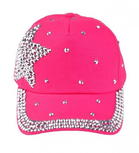 GOTD Kids Hat Baseball Caps caps Snapback Girls Boys Toddlers Summer Sun Hats - Hot Pink - CT12BU3L9Y3