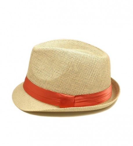 TrendsBlue Classic Natural Fedora Straw in Women's Fedoras