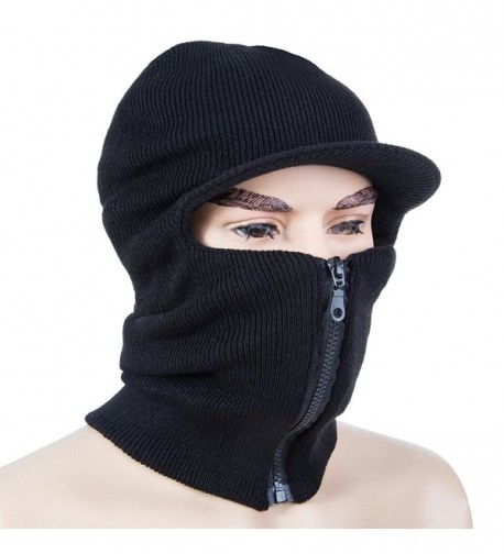 GLOUE Winter Unisex Zipper Balaclava in Men's Balaclavas