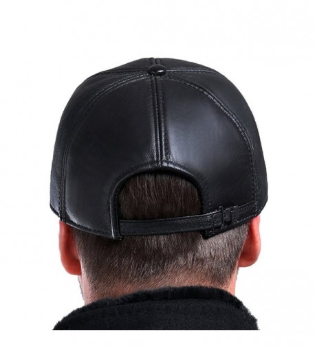 Vemolla Baseball Genuine Sheepskin Adjustable in Men's Baseball Caps