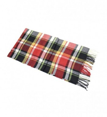 Scottish Tartan Plaid Cashmere Feel Winter Warm Scarf Unisex Rust Multi ...