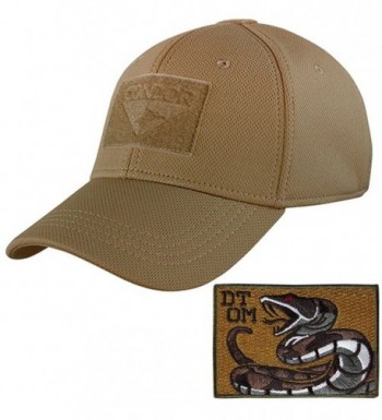 Condor Tactical Flex Cap with DTOM Don't Tread On Me Morale Patch Bundle - Brown - CQ12MZLC6UY