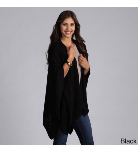 Taleen Knitted Poncho Pockets Colors