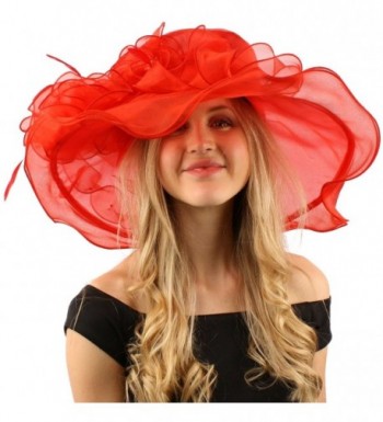 Ruffle Cascade Floral Feathers Hat