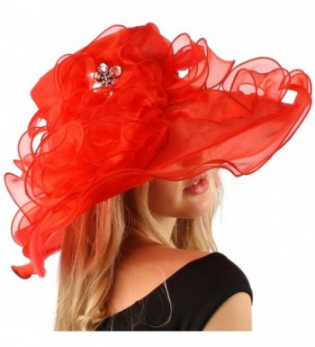 Ruffle Cascade Floral Feathers Hat in Women's Sun Hats