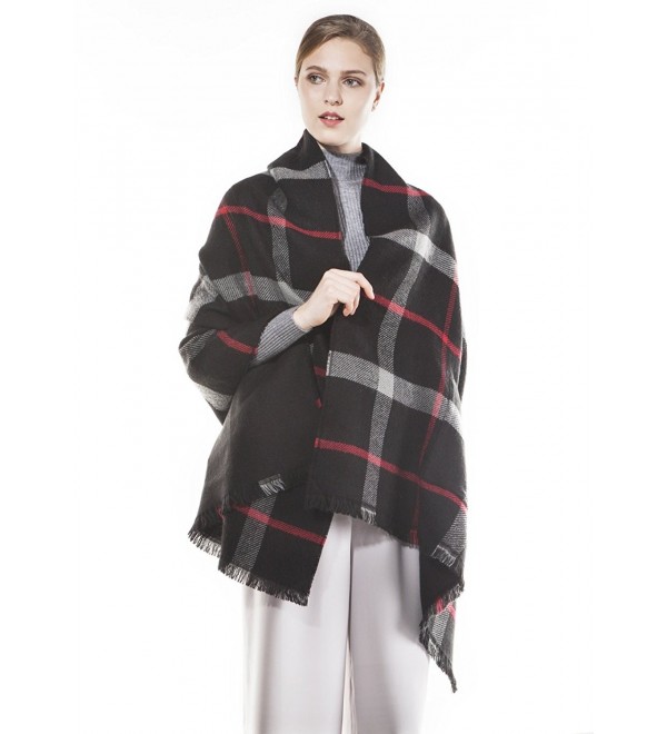 Women's Soft Plaid Scarf Large Lattice Fashion Scarves Warmer Blanket ...