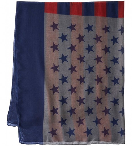 Womens American Flag Oblong Scarf