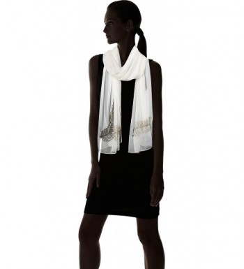 Collection Womens Solid Feather ivory in Fashion Scarves