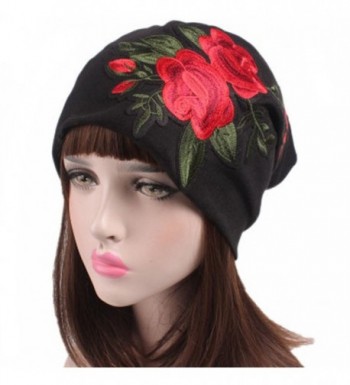 Women's Slouchy Beanie Chemo Cap Hat Headwear for Cancer Patients - Black - CR186SGC63C