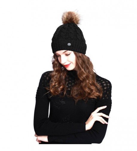 ANGELA WILLIAM BN2346 Womens Pompoms in Women's Skullies & Beanies