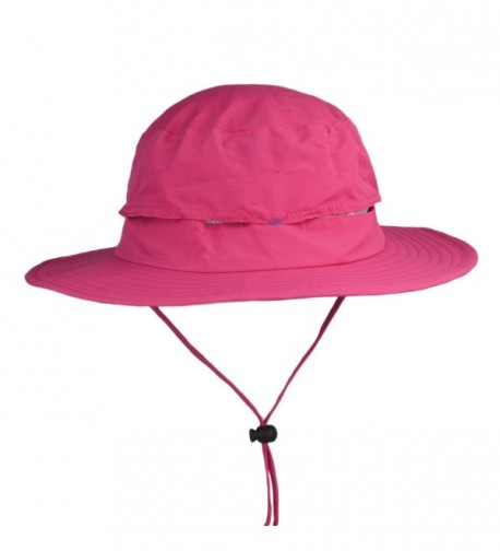 Flammi Outdoor UPF 50+ boonie Hat Fishing Hat UV Protective Summer Sun Hat - Pink Red - C117YDSTTW7