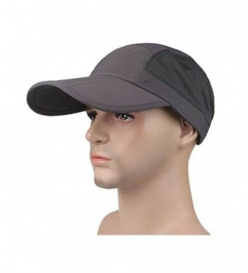 Surblue Unisex Quick-Drying Mesh Sport Outdoor Cap Breathable Sun Hat Runner Cap-UV Protection 50+ - Deep Gray - CS17WWZ0IK0