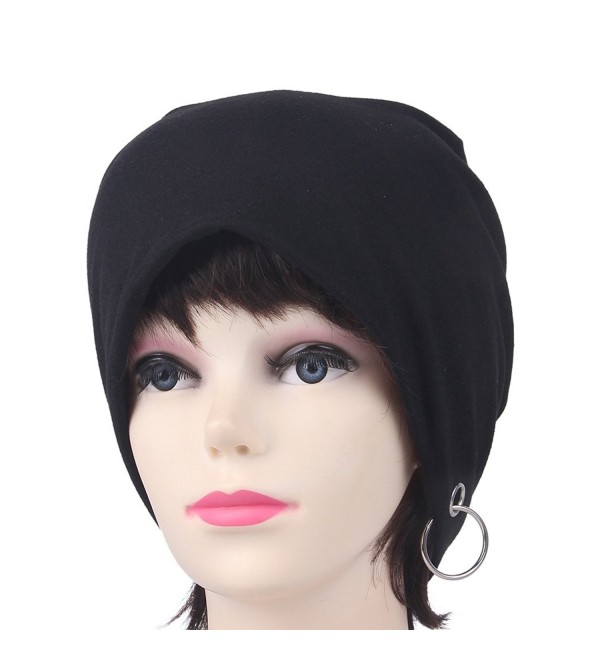 Unisex Men Women Skull Caps Slouch Ski Beanie Ladies Knit Hats Black ...
