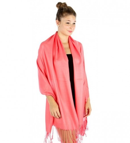 SERENITA Silky Solid Wedding Pashmina in Wraps & Pashminas