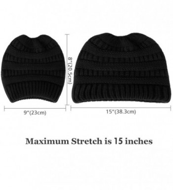 YEENOR Women Ponytail Beanie Winter in Women's Skullies & Beanies