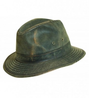 Dorfman-pacific DPC Outdoor Weathered Cotton Brown Outback Hats - CG11D9S5B1F