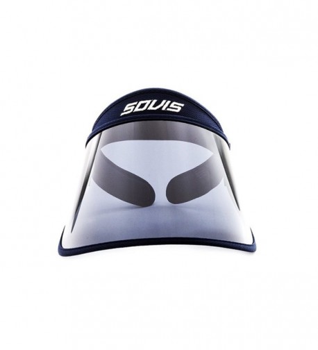 SOVIS Navy Blue Full Size - Uv Facial Protection Sun Cap Solar Visor Hat Worldwide Patented - C6116NX1HQL
