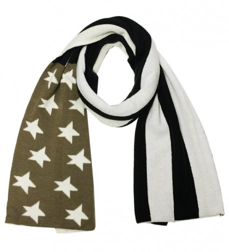 Wrapables Vintage Old Glory American Flag Scarf - Black/brown - CR11RX4EG67