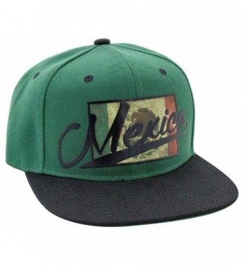 Mexico with Bird Sublimation 3D Logo Snapback Baseball Hat - C51283JTVPB