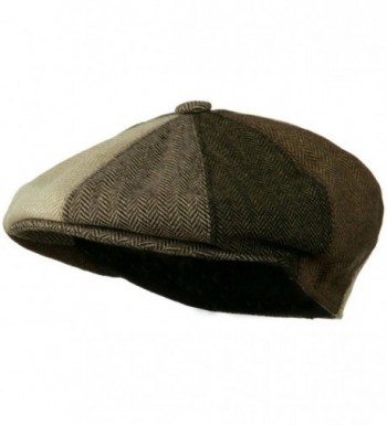 Men's Multi-tone Wool Apple Cap - Brown W16S52C - CX11C0N6OJD