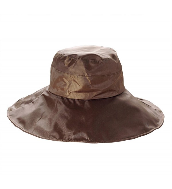 GAMT Unisex Solid Color Rain Hat Foldable Waterproof - Coffee - C812LKTC2ST