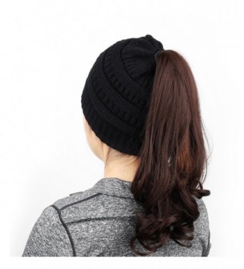 NIANPU Womens BeanieTail Stretch Ponytail