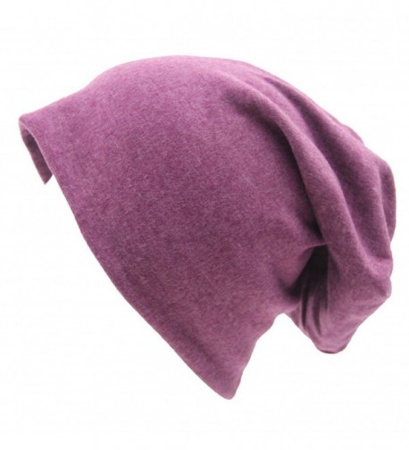 XiFe Unisex Indoors Cotton Beanie- Soft Sleep Cap For Hairloss- Cancer- Chemo - Purple - CW125OF7R8F