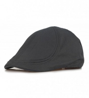 Men's Duckbill Summer Colorful Gatsby Cotton Ivy Cap Golf Driving Newsboy Hat - Black - CN1827955Q5