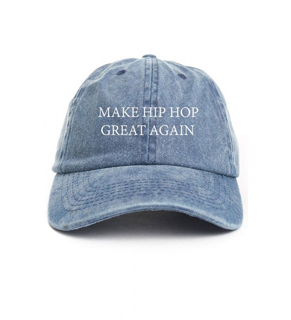 Make Hip Hop Great Again Custom Unstructured Dad Hat-Denim - CP12NS0INZF