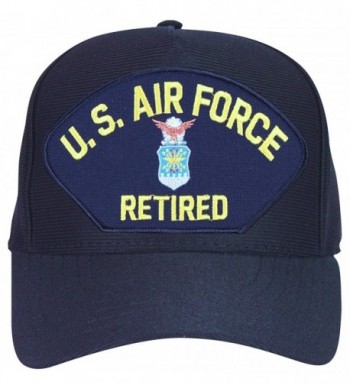 U.S. Air Force Retired with Crest Baseball Cap. Navy Blue. Made in USA - CQ12O4RSHK7