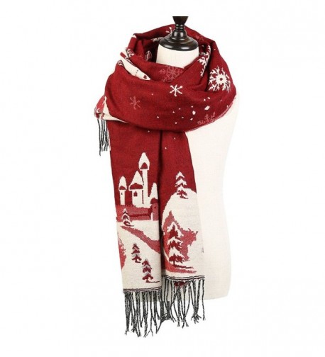 Christmas Reversible Oversized Thickened Pashmina in Wraps & Pashminas