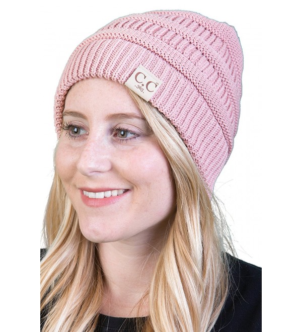 Light Weight 365 Day All Season Womens Funky Junque's CC Beanie Hat Skull Cap - Indi Pink - CM17AYZ3KRY