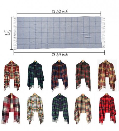 Tartan Multicolor Checked Blanket Trims 05