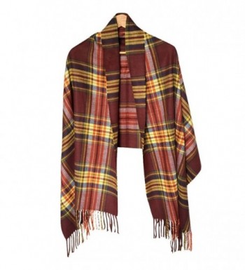 N'joy Long Shawl Scarf- Tartan- Solid Color Blanket- Plaid Blanket with ...