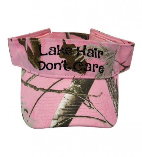 Glitter Lake Hair Don't Care Camo Visor Headwear Summer - Pink Mossy Oak - CH1866MI847