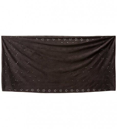 Womens Faux Suede Scarf Black