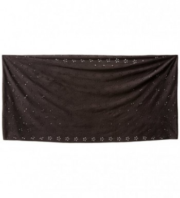 Womens Faux Suede Scarf Black