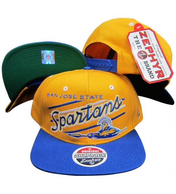 San Jose State Spartans Adjustable Plastic Snapback Hat / Cap - CD116QJGJ1Z