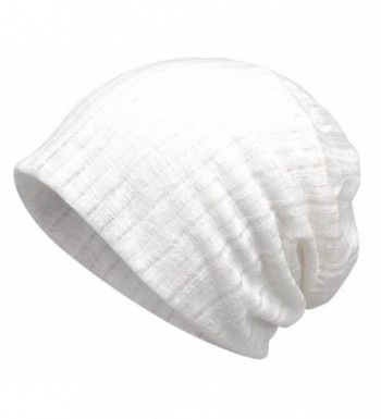 Jemis Women's Chemo Hat Beanie Scarf Liner for Turban Hat Headwear for Cancer - White - CW187DOAMD8