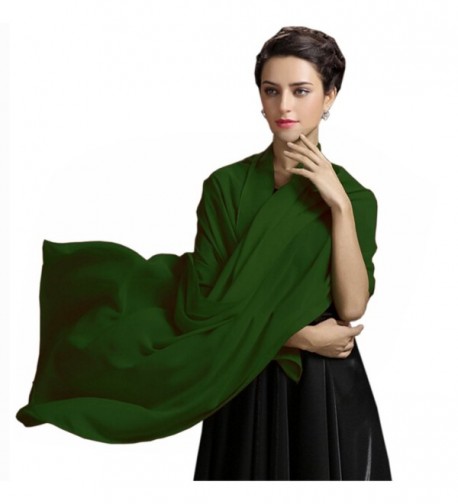 Sarahbridal Womens Chiffon Bridal Evening Prom Shawls Scarves S17022 - Dark Green - CT183LHG0LK