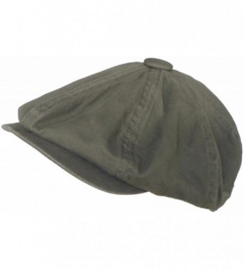 Broner 8/4 Apple Jack Cap Cotton Newsboy Hat (Olive- Small) - C911FGG0UZZ